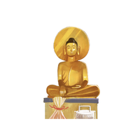 Buddha Resin Pin